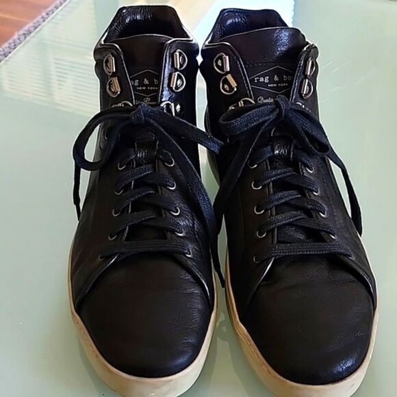 Rag & Bone Kent High Top Leather Sneakers - Picture 2 of 11